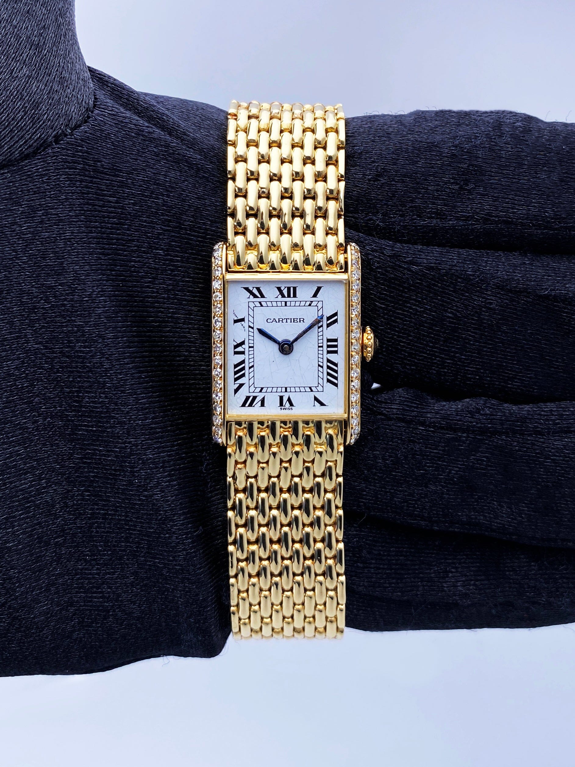 Cartier Tank Louis 6711 Diamond Bezel Ladies Watch - Virtual