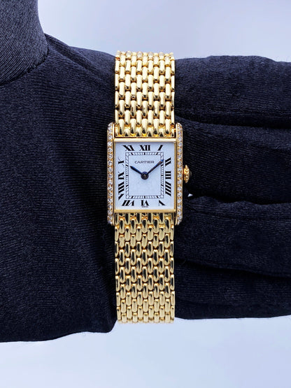 Cartier Tank Louis 6711 Diamond Bezel Ladies Watch - Virtual