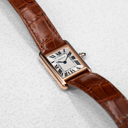 Cartier Tank Louis Small WGTA0010 18K Rose Gold Ladies Watch Box Papers - Watches