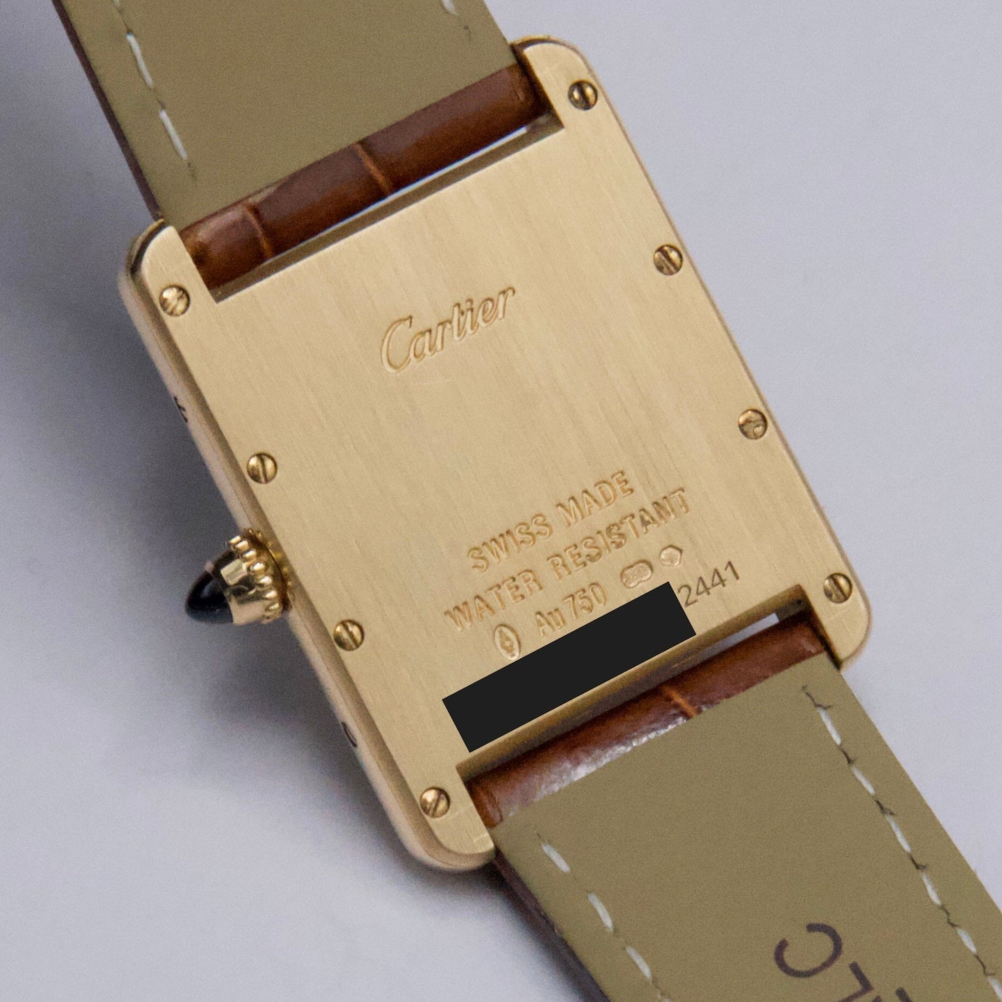 Cartier Tank Louis W1529756 18K Yellow Gold Mens Watch - Wristwatch