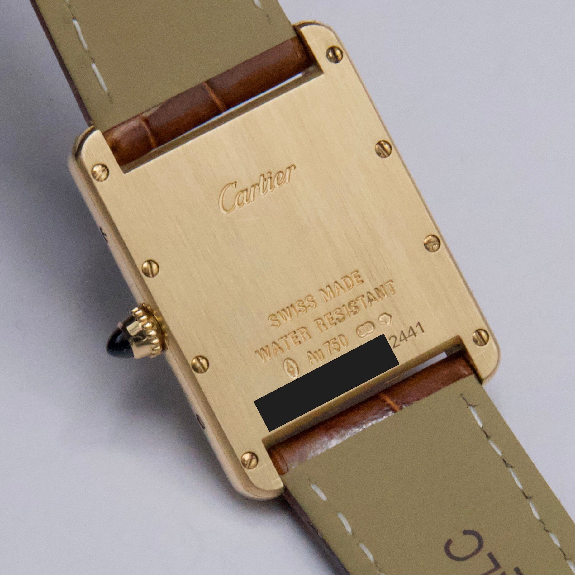 Cartier Tank Louis W1529756 18K Yellow Gold Mens Watch - Wristwatch
