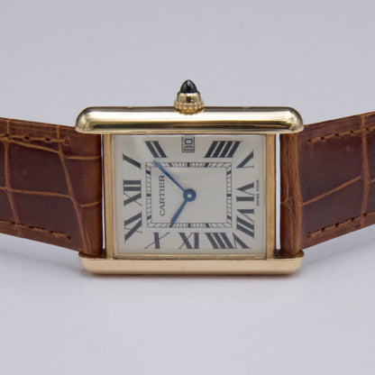 Cartier Tank Louis W1529756 18K Yellow Gold Mens Watch - Wristwatch