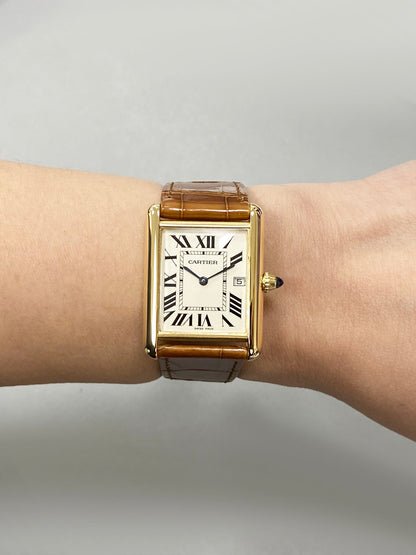Cartier Tank Louis W1529756 18K Yellow Gold Mens Watch