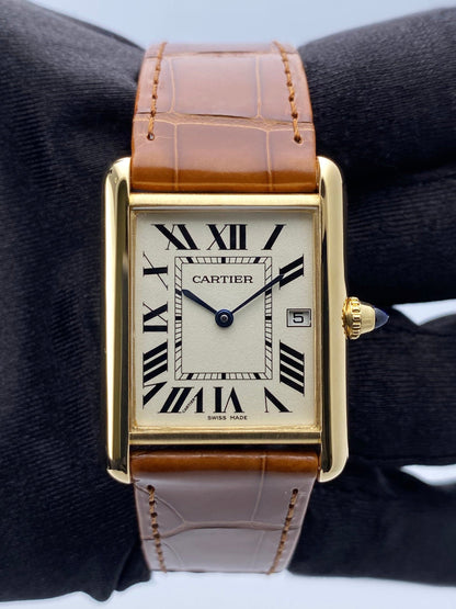 Cartier Tank Louis W1529756 18K Yellow Gold Mens Watch