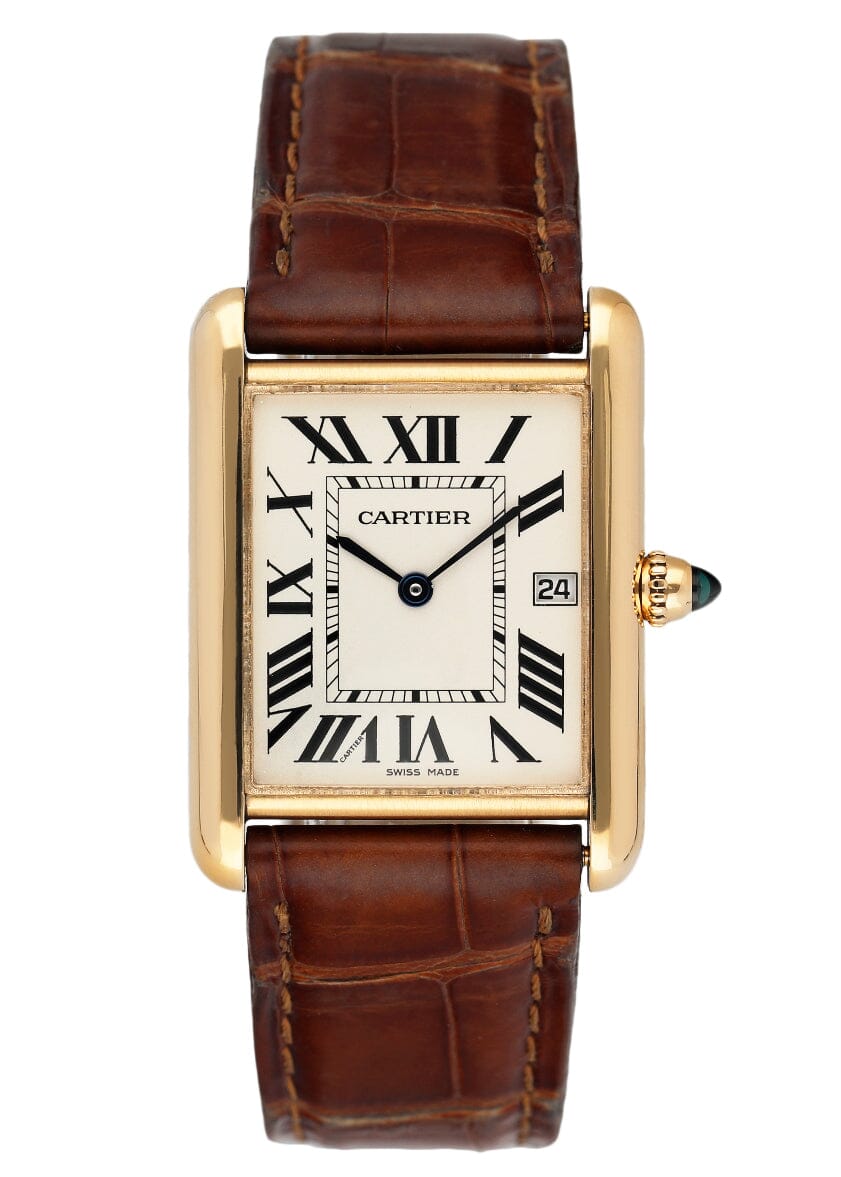 Cartier Tank Louis W1529756 18K Yellow Gold Mens Watch - Wristwatch
