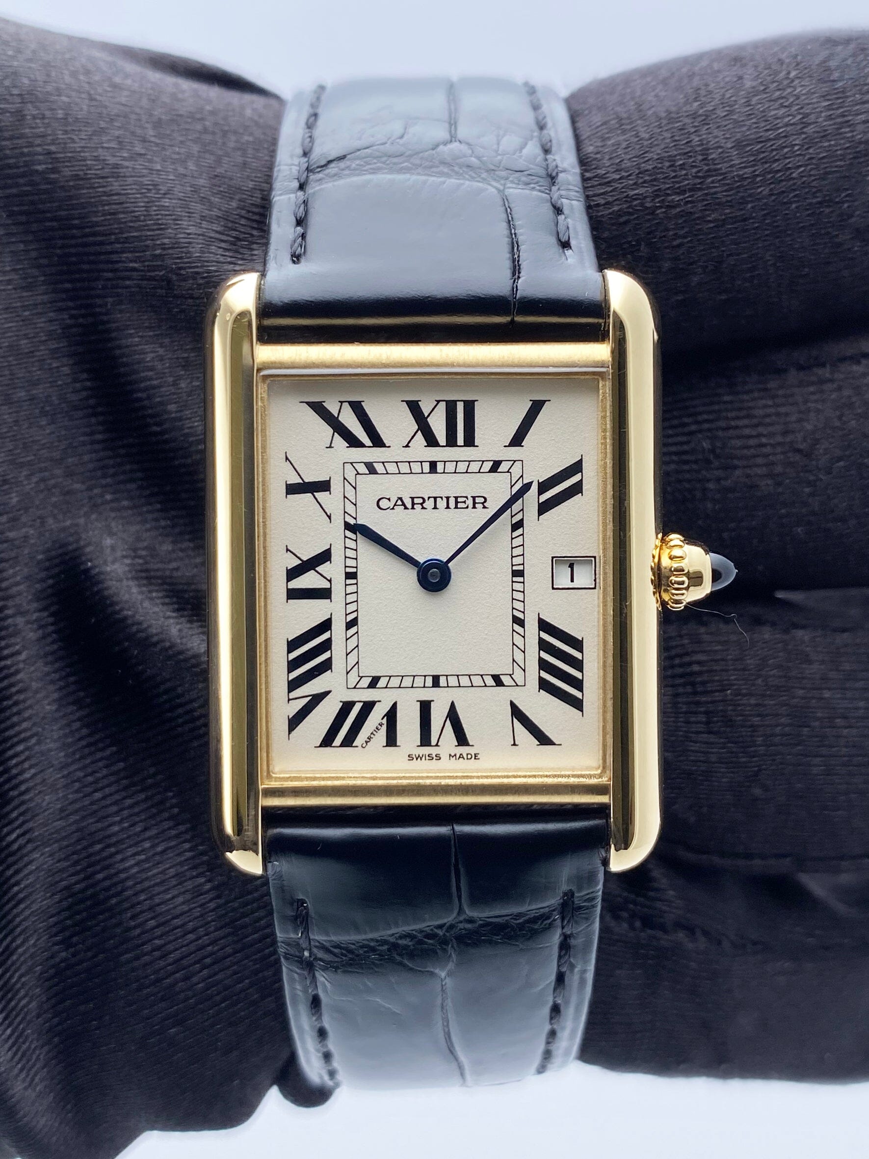 Cartier Tank Louis W1529756 18K Yellow Gold Mens Watch