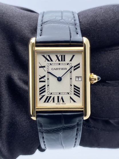 Cartier Tank Louis W1529756 18K Yellow Gold Mens Watch