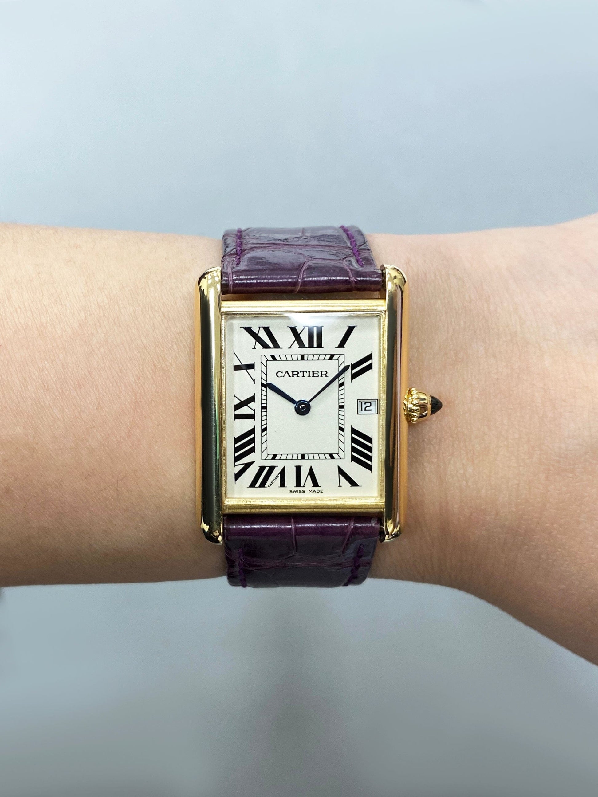 Cartier Tank Louis W1529756 18K Yellow Gold Mens Watch
