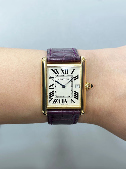 Cartier Tank Louis W1529756 18K Yellow Gold Mens Watch