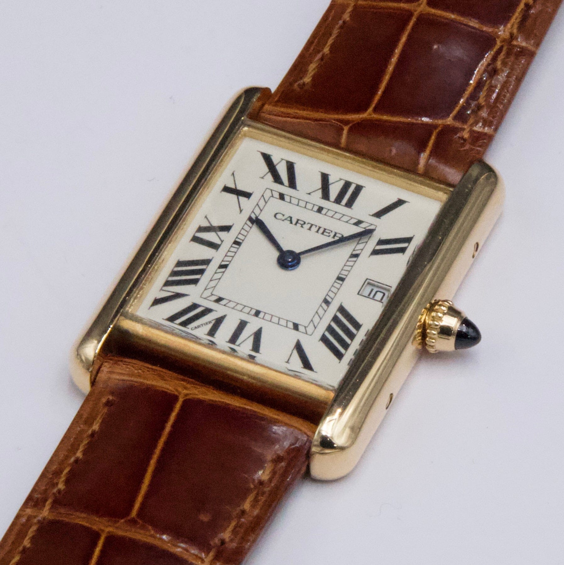 Cartier Tank Louis W1529756 18K Yellow Gold Mens Watch - Wristwatch