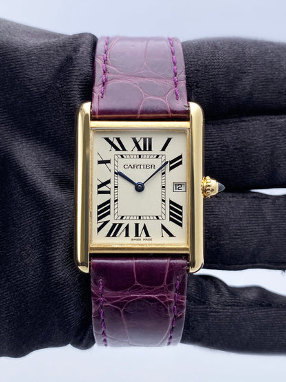 Cartier Tank Louis W1529756 18K Yellow Gold Mens Watch
