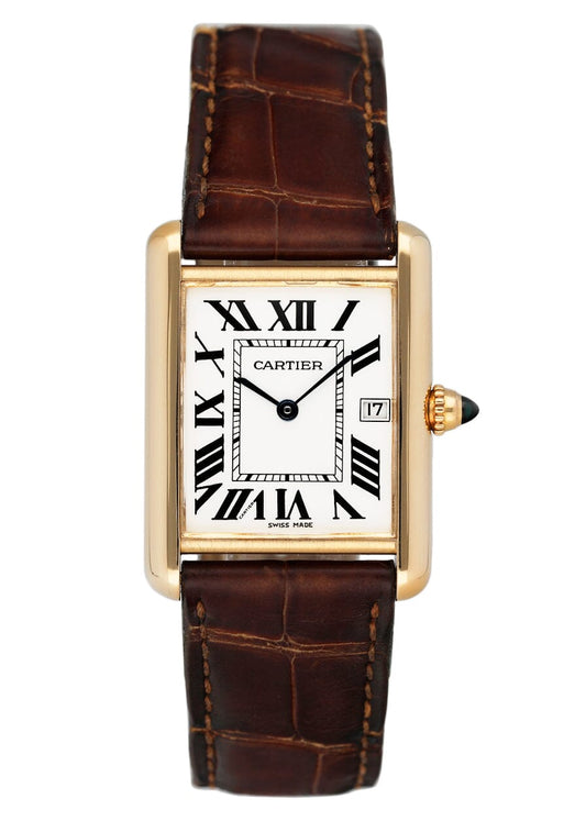 Cartier Tank Louis W1529756 18K Yellow Gold Mens Watch - Watches