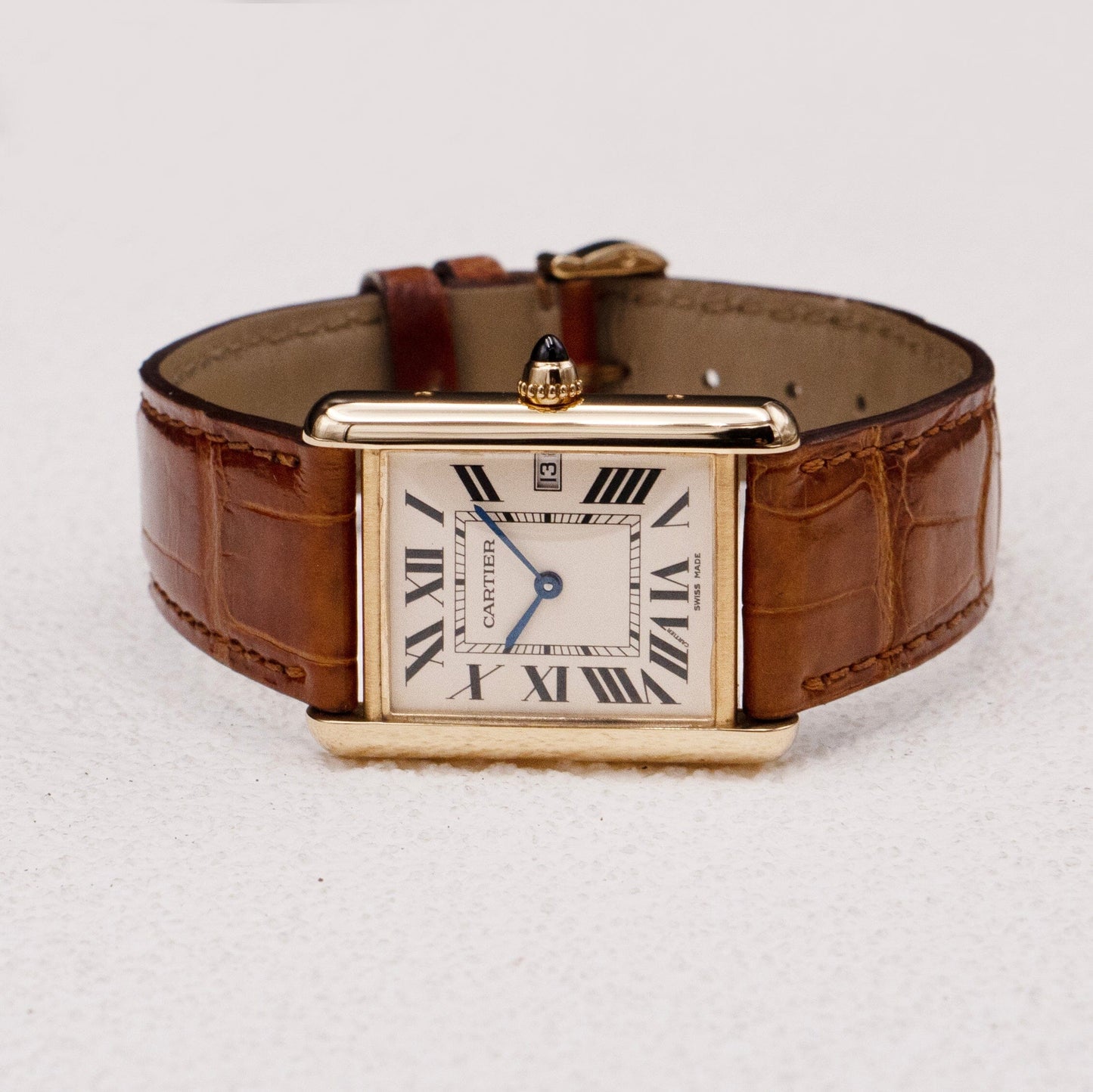 Cartier Tank Louis W1529756 18K Yellow Gold Mens Watch Box Papers - Wristwatch