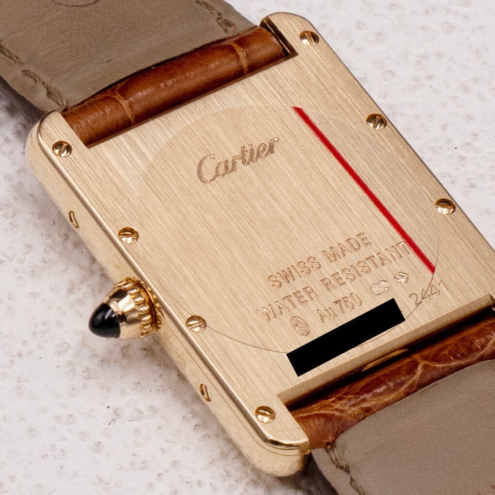 Cartier Tank Louis W1529756 18K Yellow Gold Mens Watch Box Papers - Wristwatch