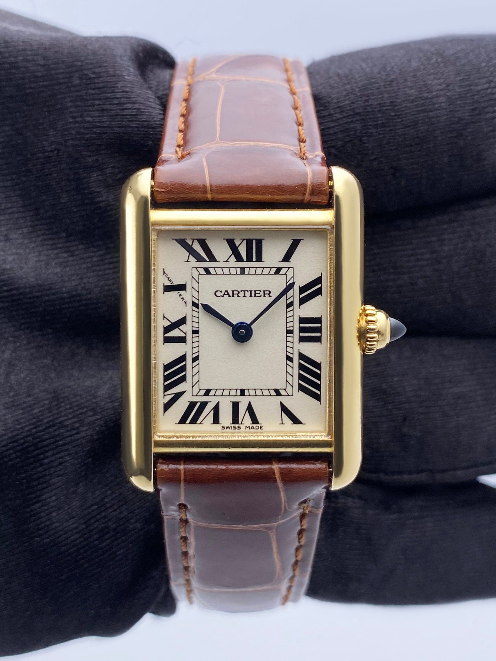 Cartier Tank Louis W1529856 18K Yellow Gold Ladies Watch - Watches
