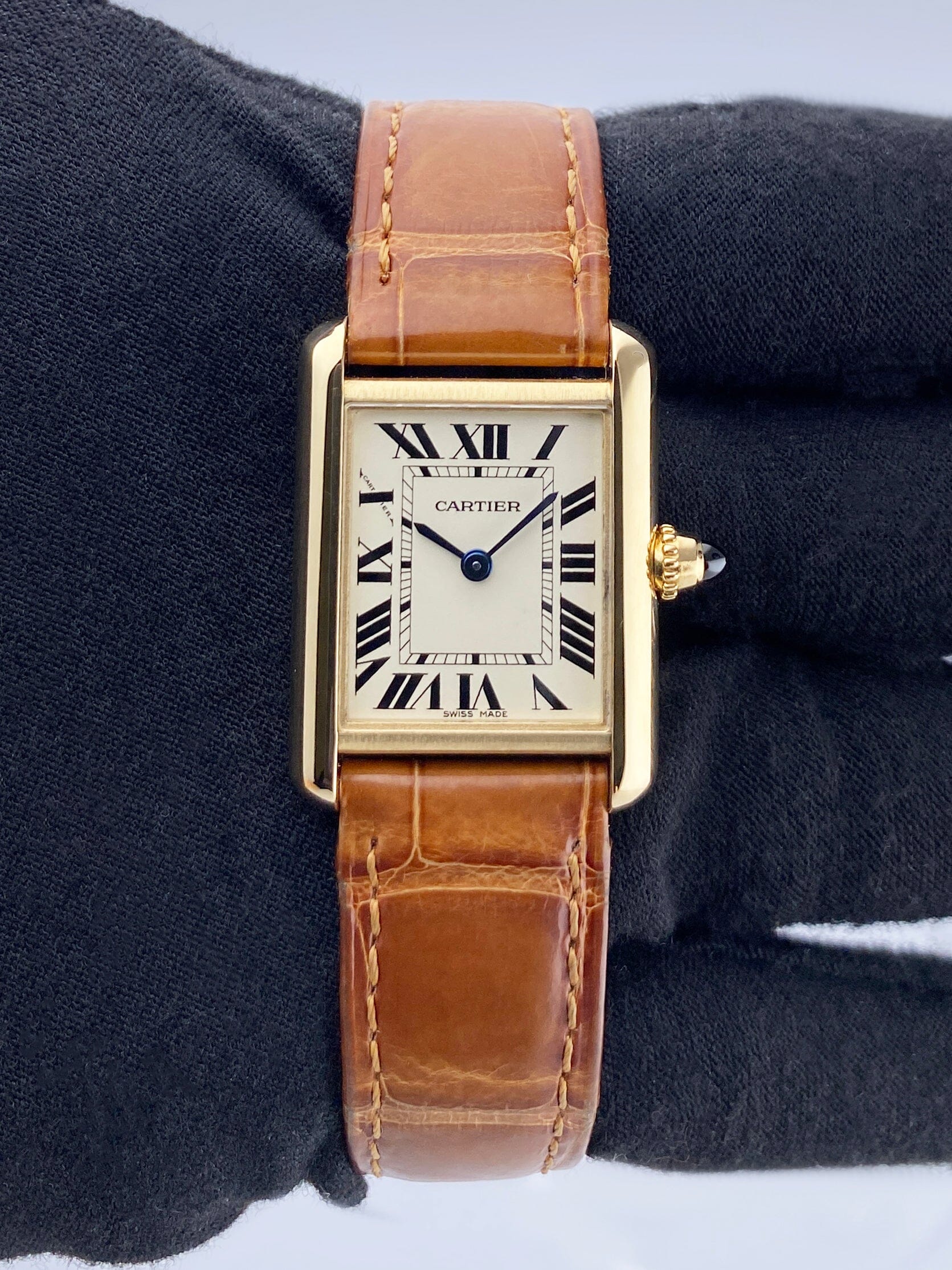 Cartier Tank Louis W1529856 18K Yellow Gold Ladies Watch - Watches
