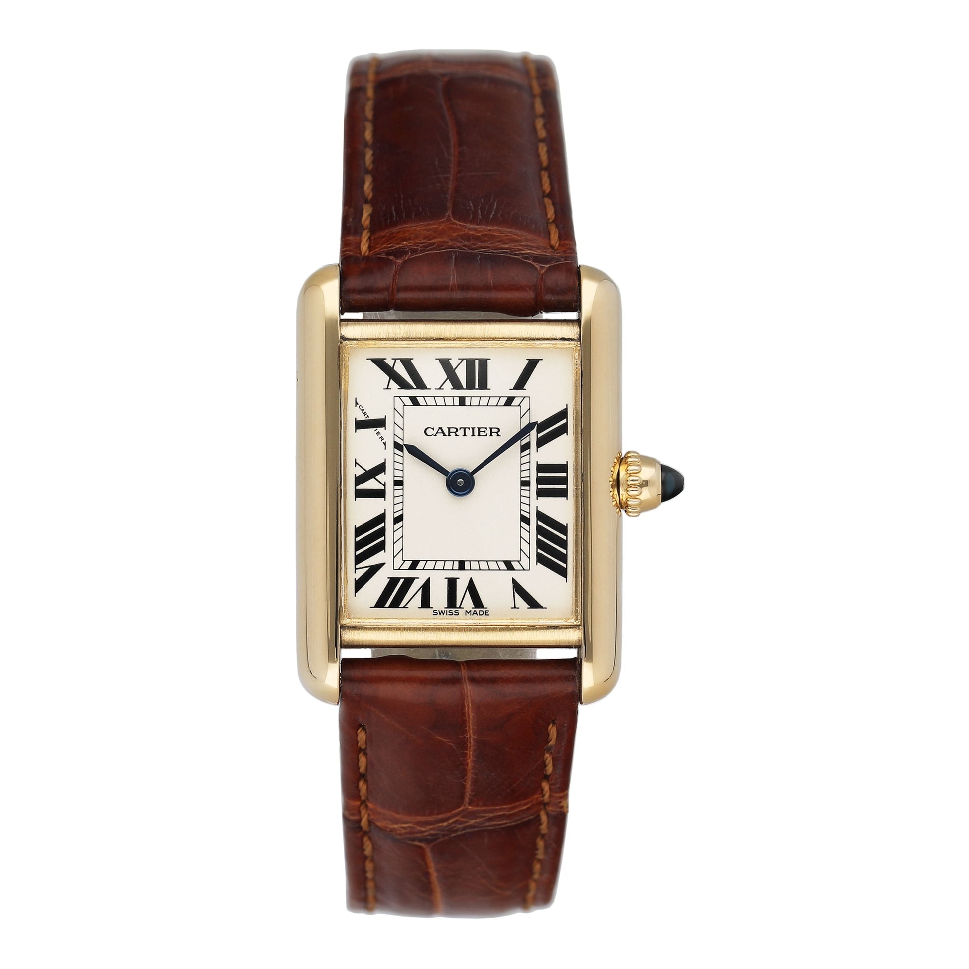 Cartier Tank Louis W1529856 18K Yellow Gold Ladies Watch Box Papers - Watches