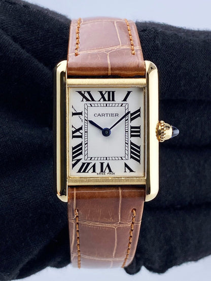 Cartier Tank Louis W1529856 18K Yellow Gold Ladies Watch Box Papers - Watches