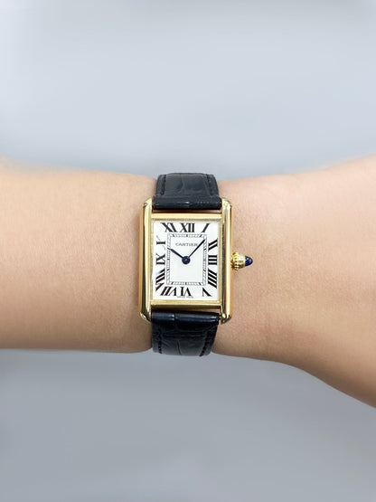 Cartier Tank Louis W1529856 18K Yellow Gold Ladies Watch Box Papers - Watches
