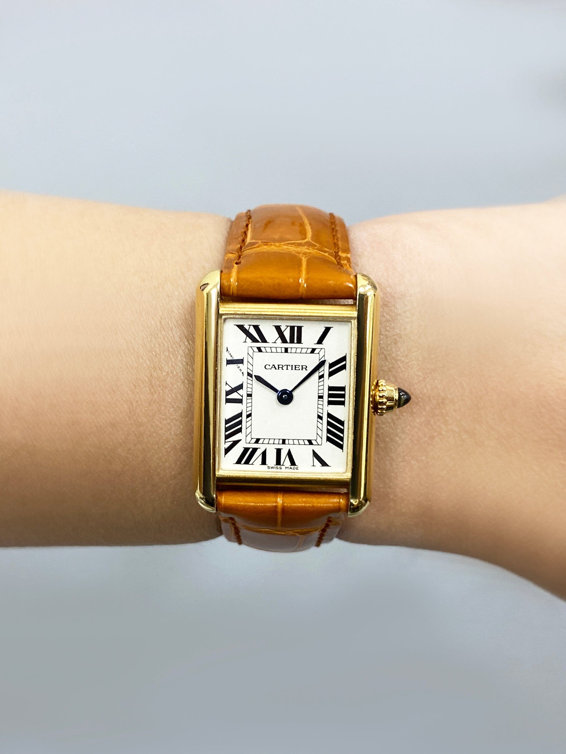Cartier Tank Louis W1529856 18K Yellow Gold Ladies Watch Box Papers - Watches