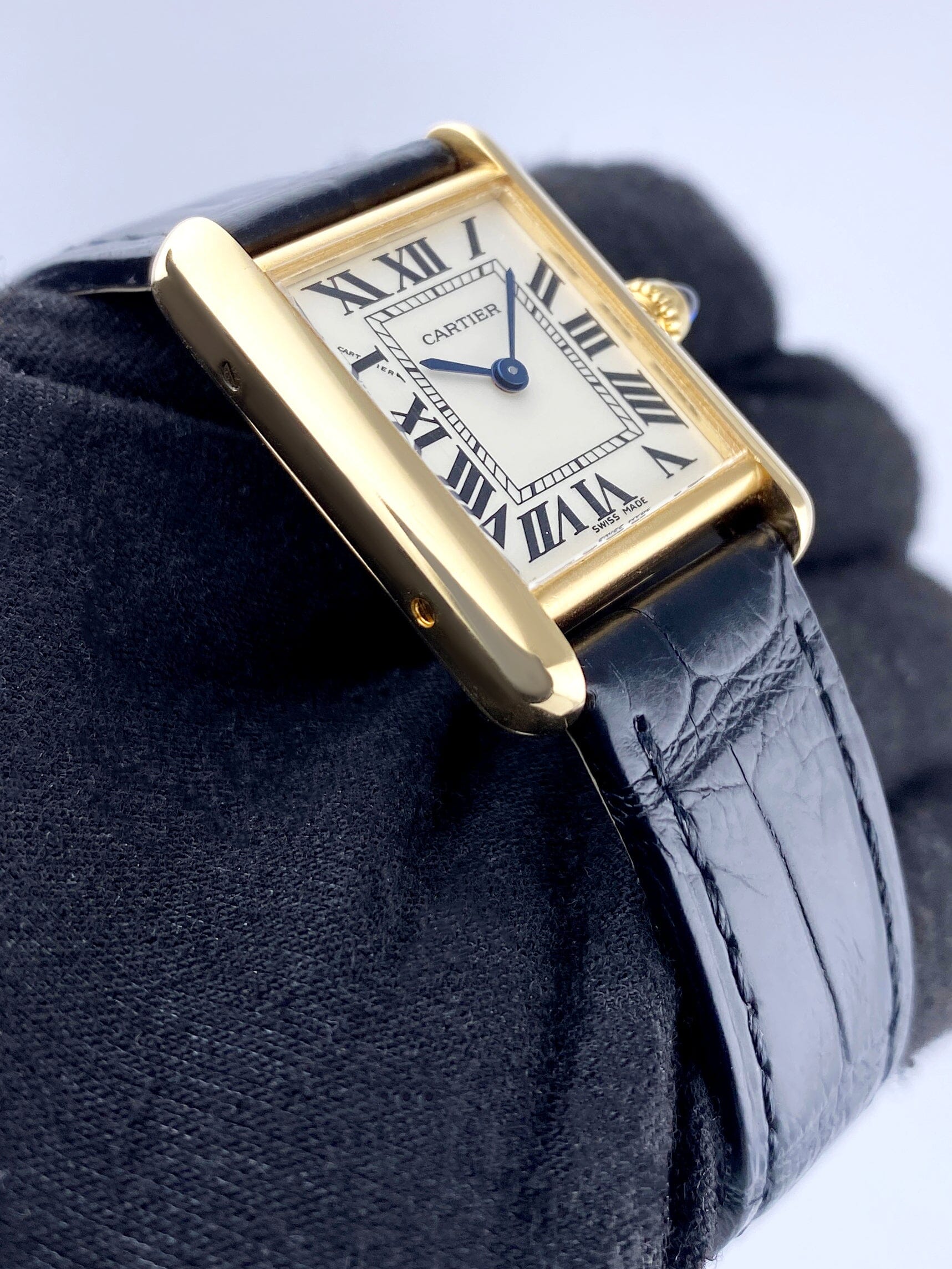 Cartier Tank Louis W1529856 18K Yellow Gold Ladies Watch Box Papers - Watches