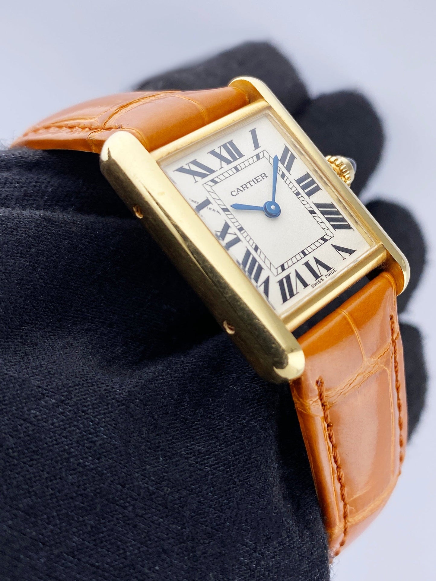 Cartier Tank Louis W1529856 18K Yellow Gold Ladies Watch Box Papers - Watches