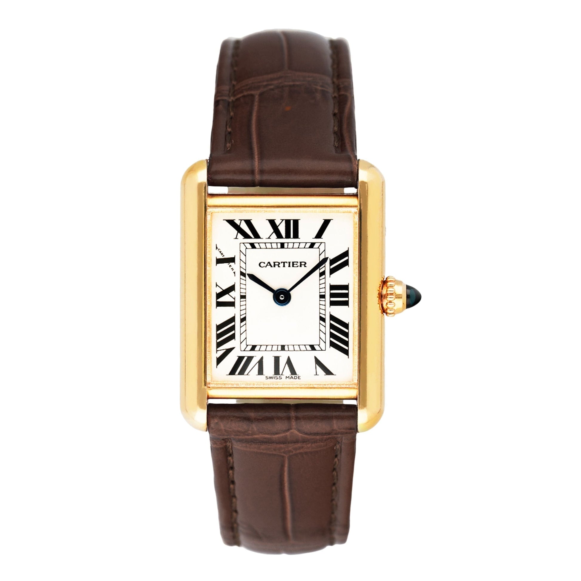 Cartier Tank Louis W1529856 18K Yellow Gold Ladies Watch Box Papers - Watches