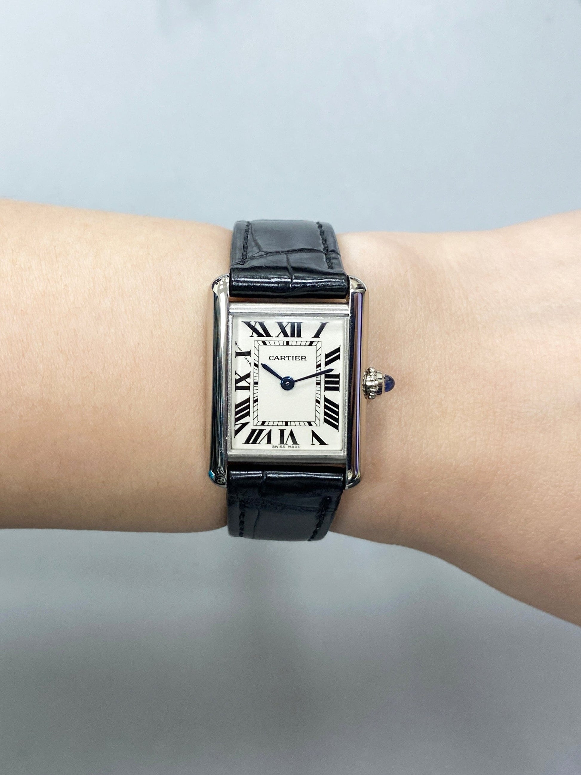 Cartier Tank Louis W1541056 18K White Gold Ladies Watch