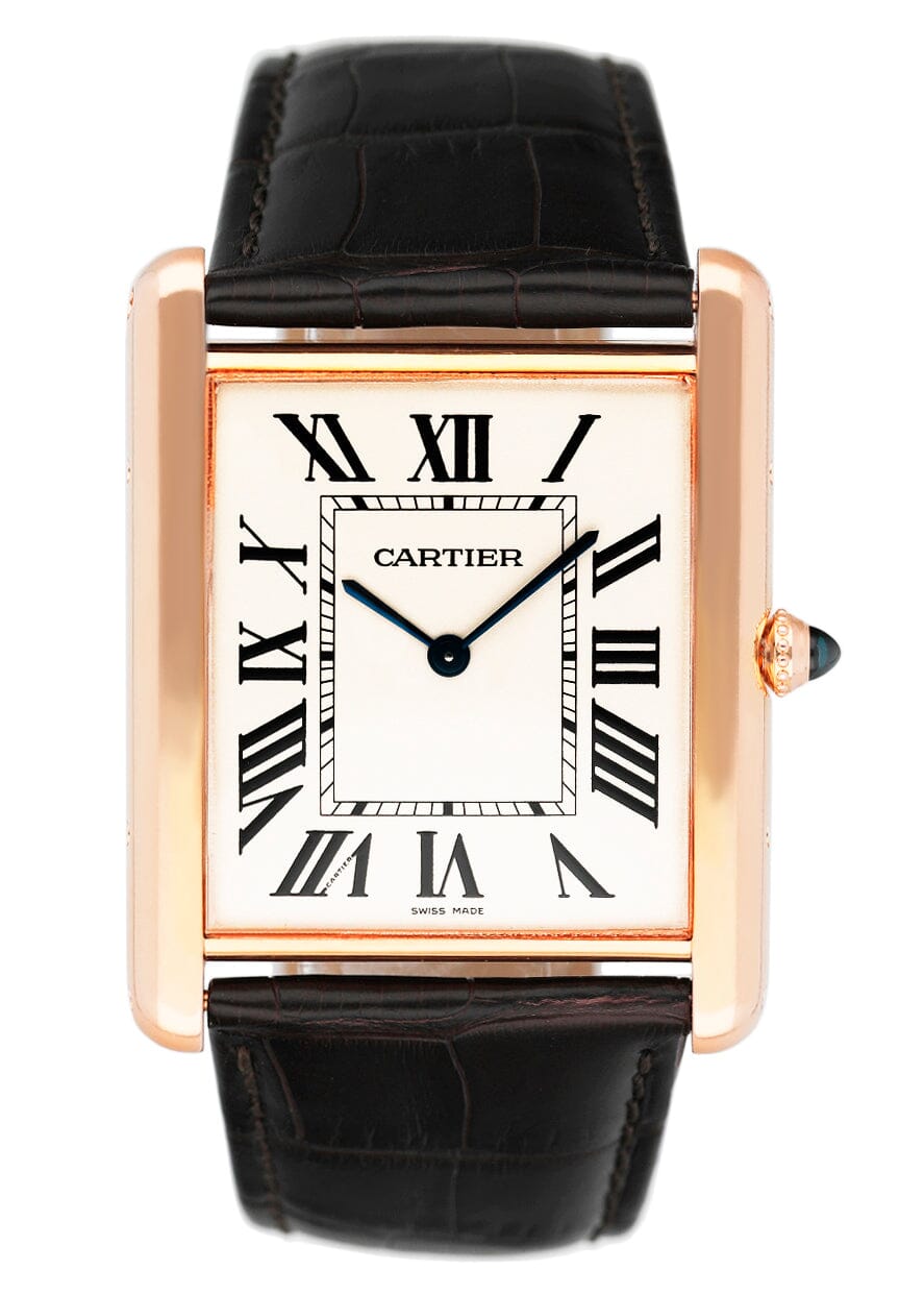 Cartier Tank Louis XL W1560017 18K Rose Gold Mens Watch Box Papers - Watches