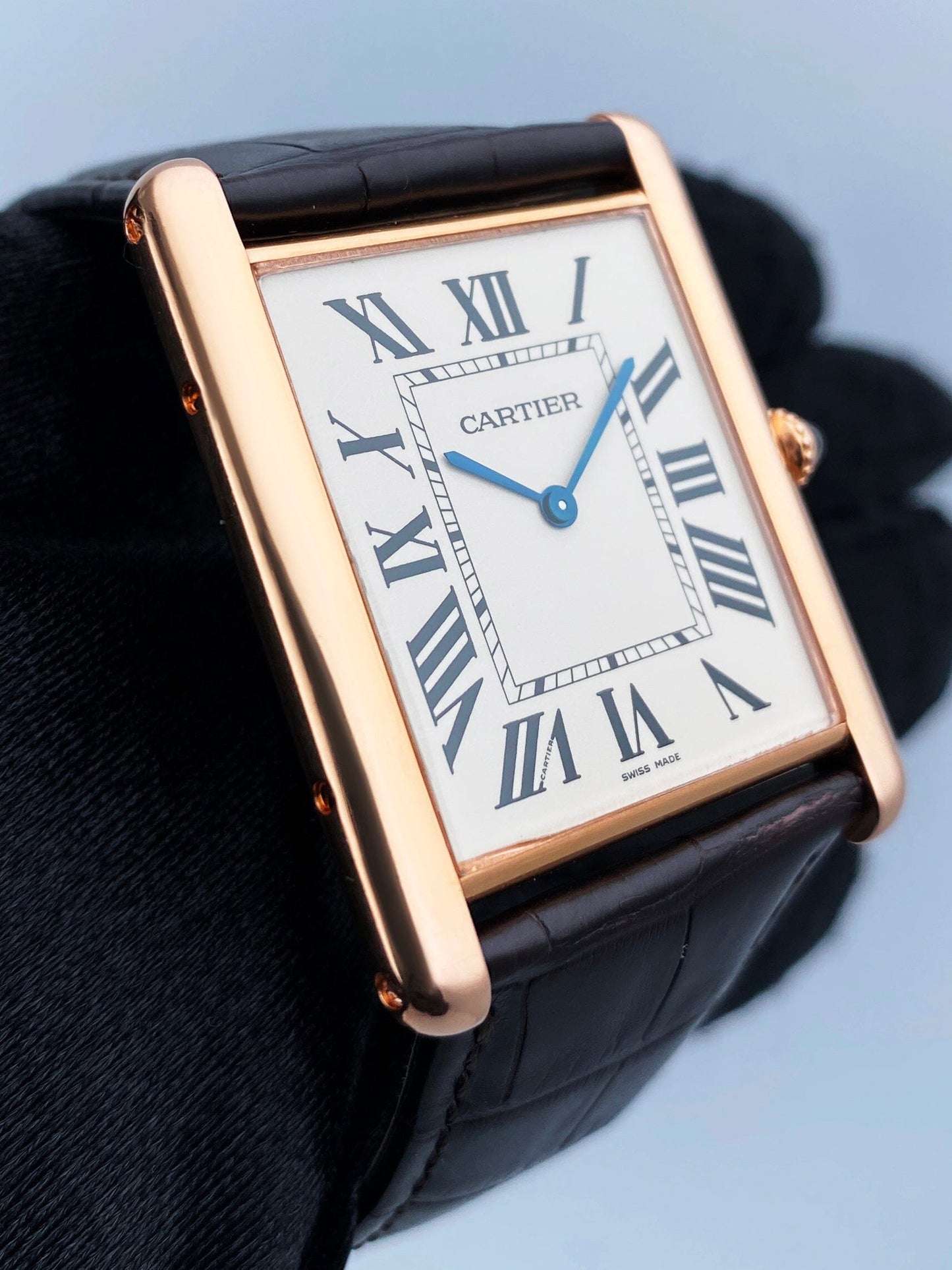 Cartier Tank Louis XL W1560017 18K Rose Gold Mens Watch Box Papers - Watches