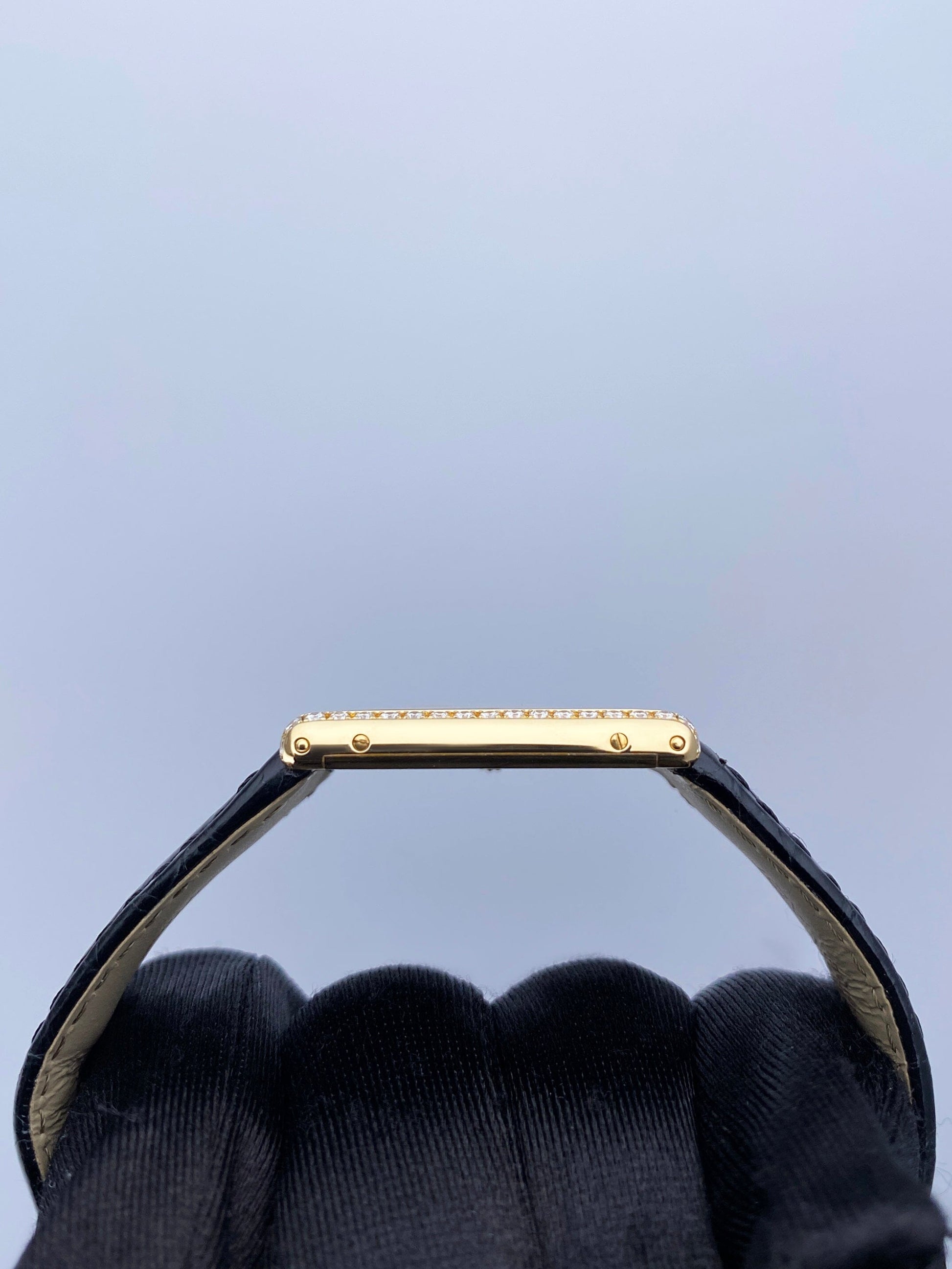 Cartier Tank Mecanique WA300551 Diamond Yellow Gold Ladies Watch