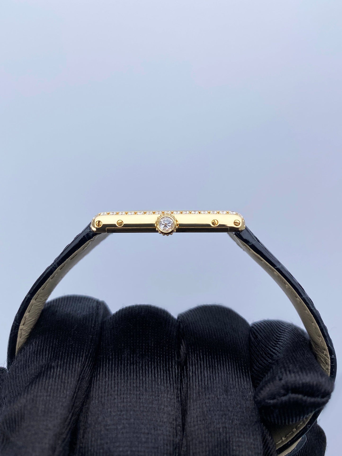 Cartier Tank Mecanique WA300551 Diamond Yellow Gold Ladies Watch