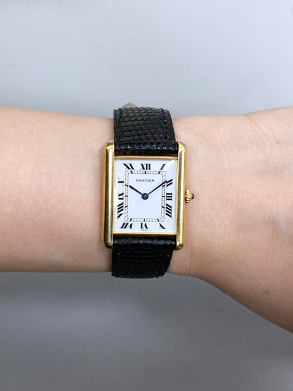 Cartier Tank Paris Quartz 18K Yellow Gold Ladies Watch - Watches