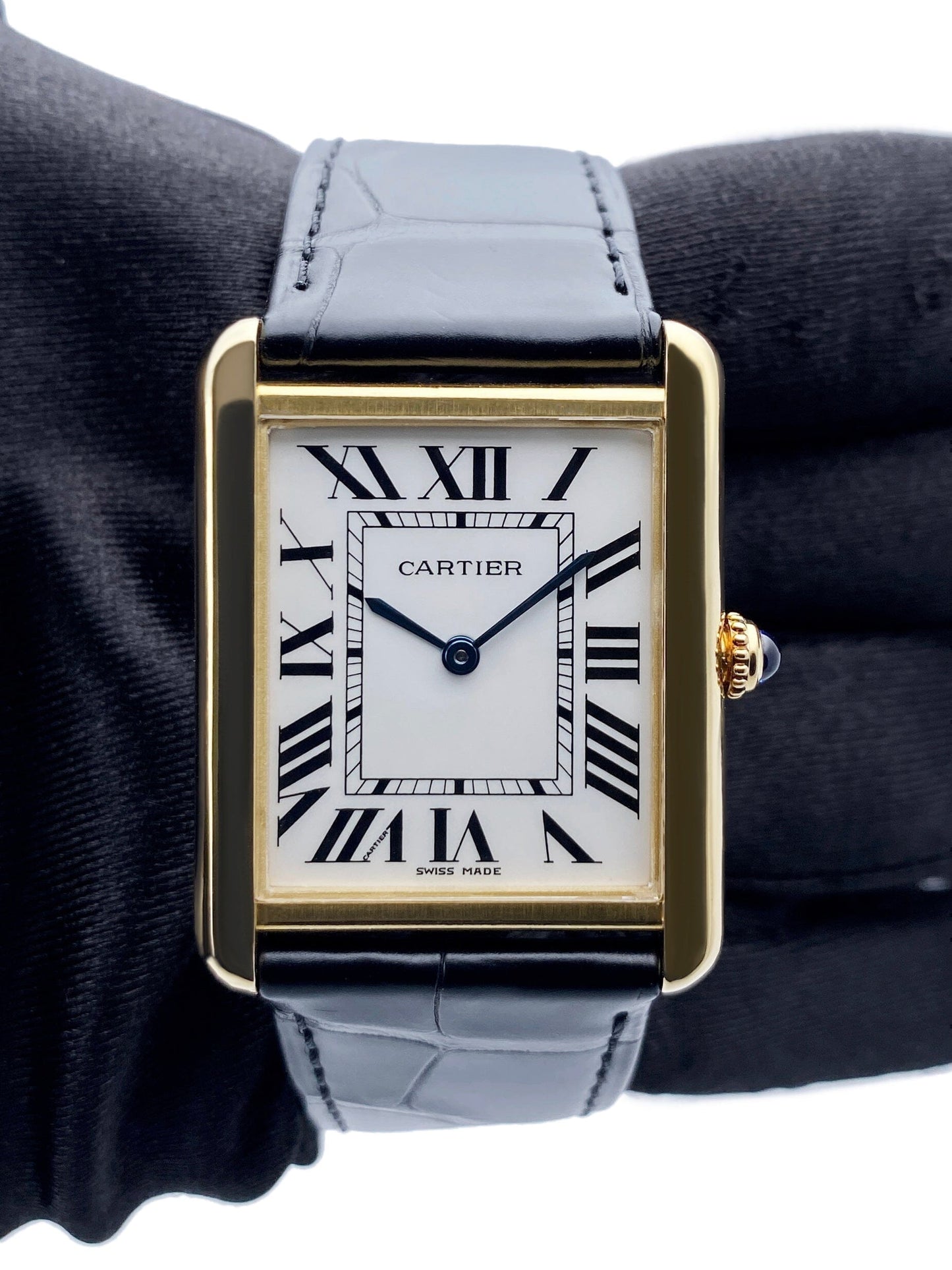 Cartier Tank Solo Large W1018855 18K Yellow Gold Watch - Watches