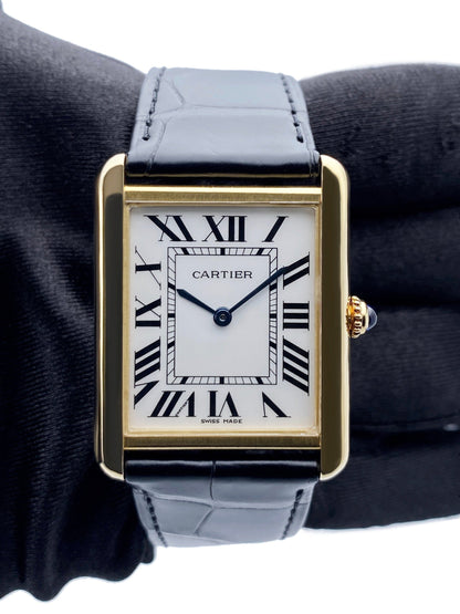 Cartier Tank Solo Large W1018855 18K Yellow Gold Watch - Watches