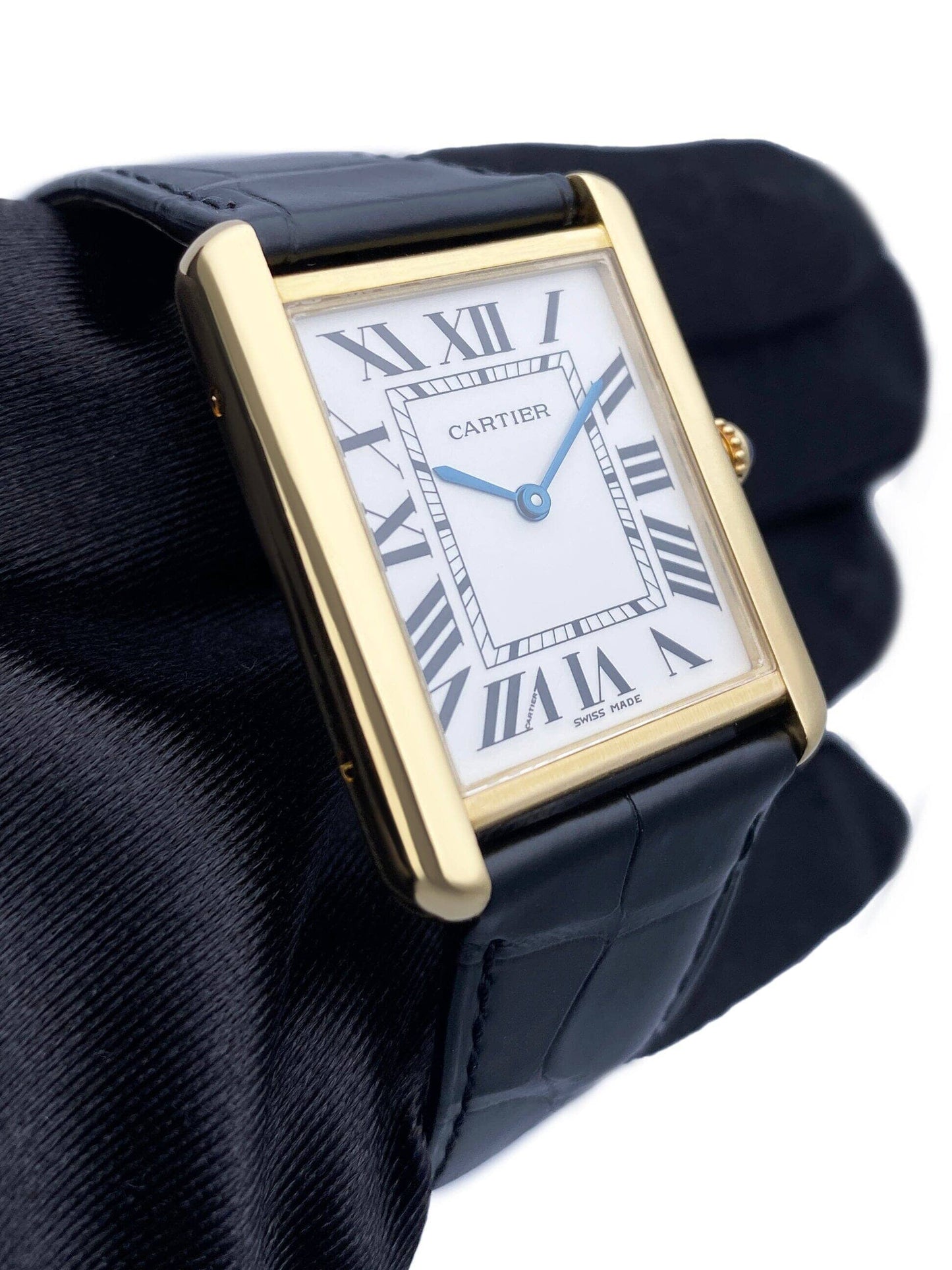 Cartier Tank Solo Large W1018855 18K Yellow Gold Watch - Watches