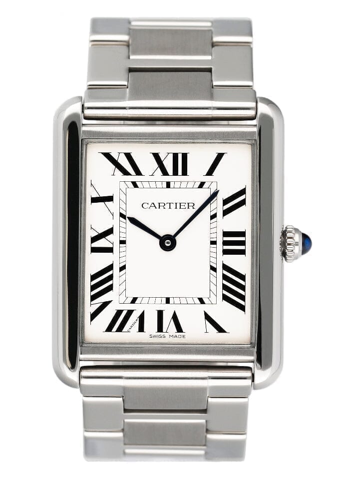 Cartier Tank Solo Large W5200014 Silver Dial Mens Watch - Watches
