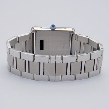 Cartier Tank Solo Large W5200014 Silver Dial Mens Watch Box Papers - Watches