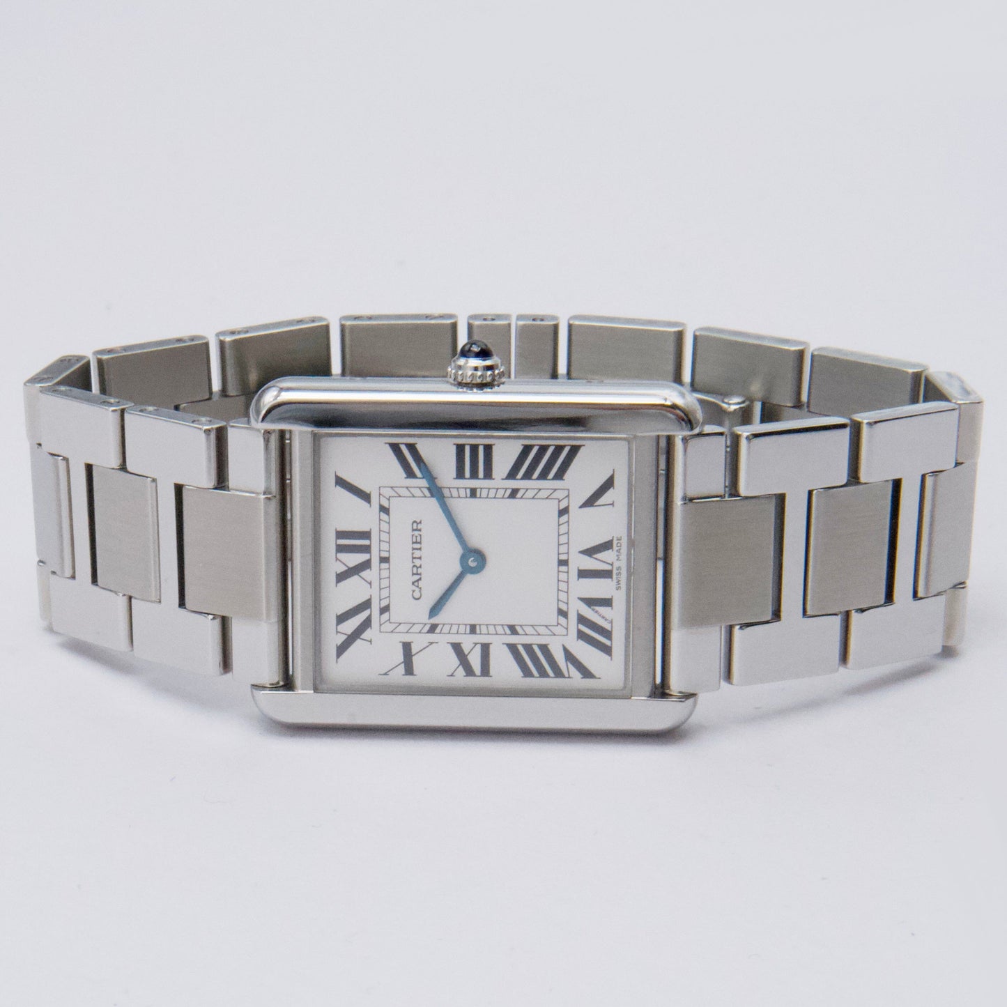 Cartier Tank Solo Large W5200014 Silver Dial Mens Watch Box Papers - Watches