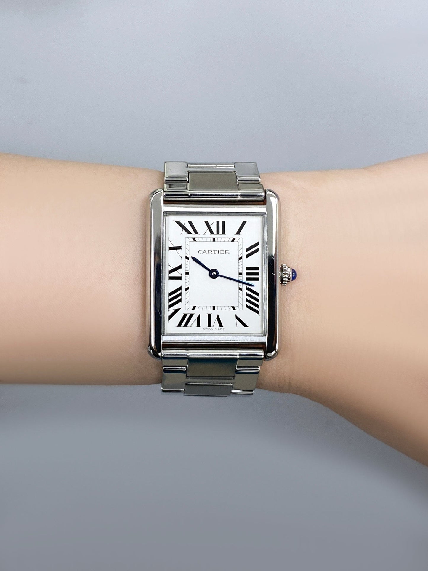 Cartier Tank Solo Large W5200014 Silver Dial Mens Watch - Watches