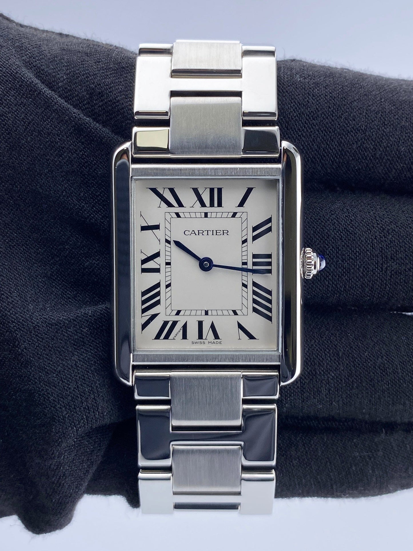 Cartier Tank Solo Large W5200014 Silver Dial Mens Watch - Watches