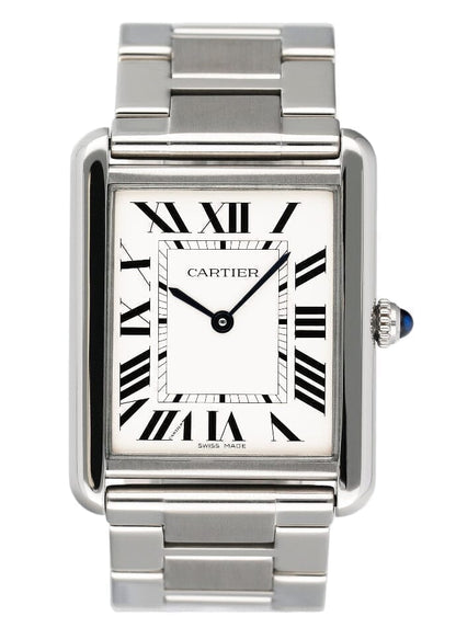 Cartier Tank Solo Large W5200014 Silver Dial Mens Watch - Watches
