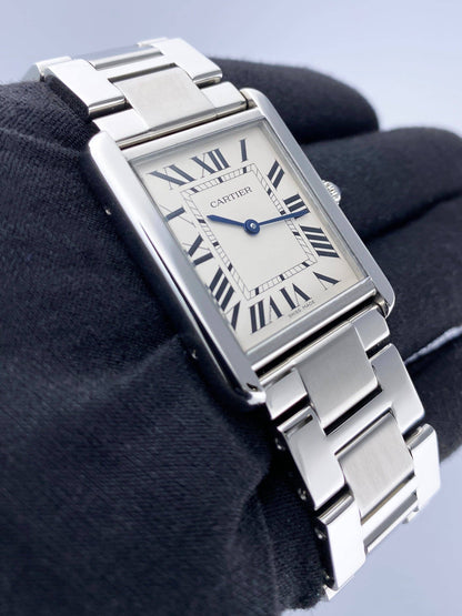 Cartier Tank Solo Large W5200014 Silver Dial Mens Watch - Watches