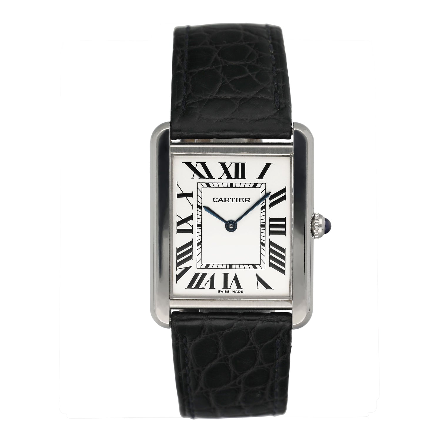 Cartier Tank Solo Large W1018355 Stainless Steel Mens Watch - Watches