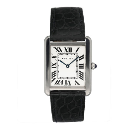 Cartier Tank Solo W1018355 Large Size Steel Mens Watch
