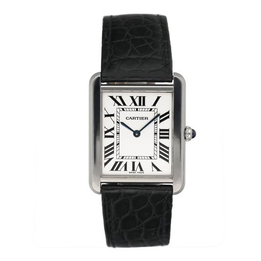 Cartier Tank Solo W1018355 Large Size Steel Mens Watch