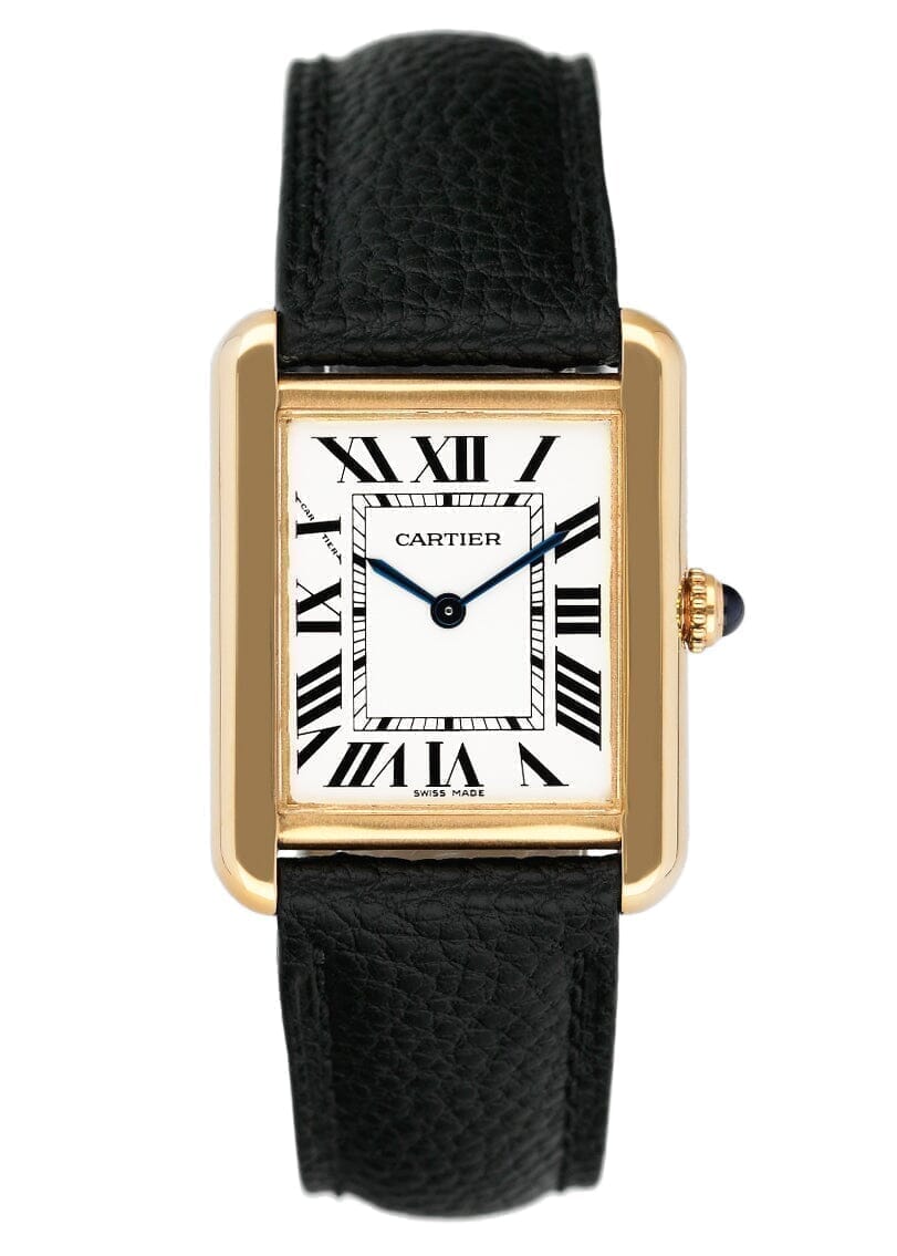 Cartier Tank Solo W1018755 18K Yellow Gold Ladies Watch - Watches