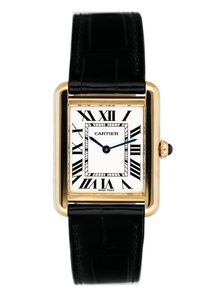 Cartier Tank Solo W1018755 18K Yellow Gold Ladies Watch Box Papers - Watches