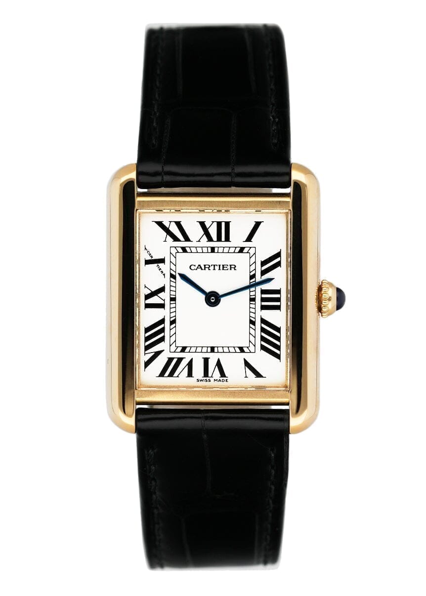 Cartier Tank Solo W1018755 18K Yellow Gold Ladies Watch Box Papers - Watches