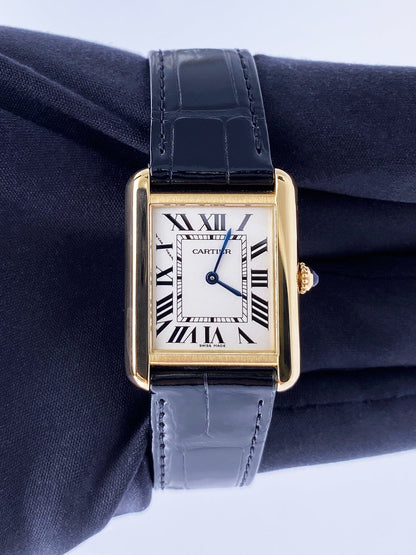 Cartier Tank Solo W1018755 18K Yellow Gold Ladies Watch Box Papers - Watches